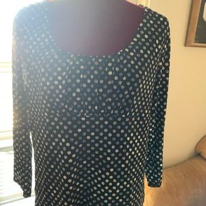 Charter club polka dot blouse sz XL